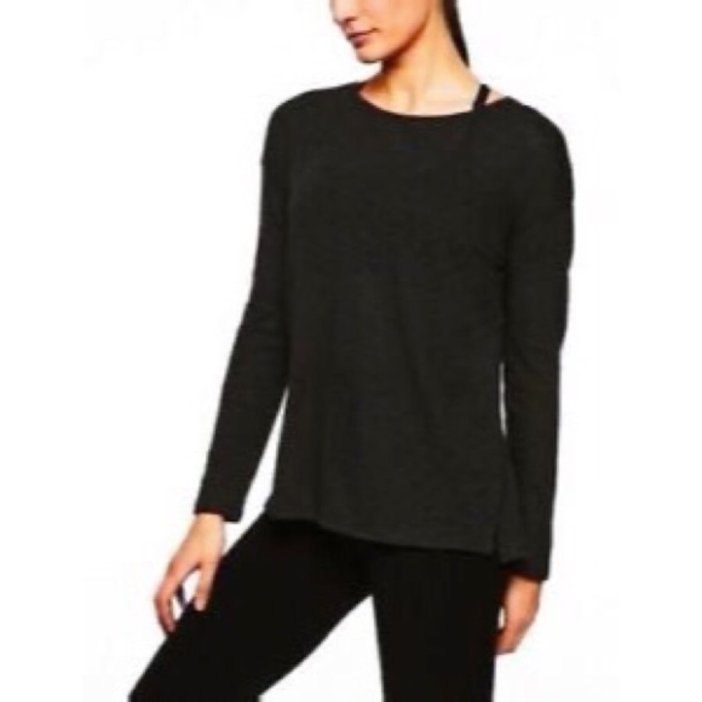 Athleta Daily Long Sleeve Top Black Small